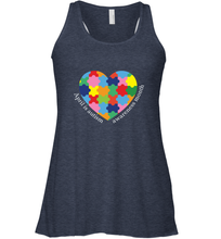Load image into Gallery viewer, April is autism awareness month T shirt Women's Racerback Tank

