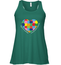 Load image into Gallery viewer, April is autism awareness month T shirt Women's Racerback Tank
