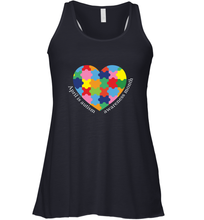 Load image into Gallery viewer, April is autism awareness month T shirt Women's Racerback Tank

