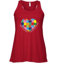 Load image into Gallery viewer, April is autism awareness month T shirt Women's Racerback Tank
