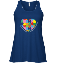 Load image into Gallery viewer, April is autism awareness month T shirt Women's Racerback Tank
