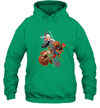 Load image into Gallery viewer, Marvel Rising Secret Warriors Group Shot Action Pose Hooded Sweatshirt
