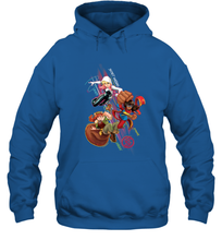 Load image into Gallery viewer, Marvel Rising Secret Warriors Group Shot Action Pose Hooded Sweatshirt
