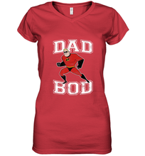 Load image into Gallery viewer, Disney Pixar Incredibles Mr. Incredible Dad Bod Portrait Women's V-Neck T-Shirt
