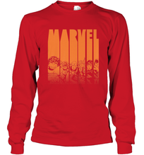 Load image into Gallery viewer, Marvel Avengers Halloween Logo Character Stencil Long Sleeve T-Shirt
