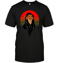 Load image into Gallery viewer, Disney Lion King Retro Scar Striped Portrait Men's T-Shirt
