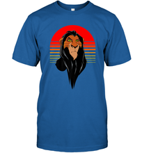 Load image into Gallery viewer, Disney Lion King Retro Scar Striped Portrait Men's T-Shirt
