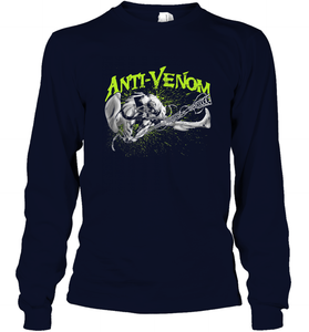 Marvel Anti Venom Green Splatter Web Swing Action Shot Long Sleeve T-Shirt