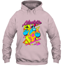 Load image into Gallery viewer, Disney Aladdin Genie In A Shirt Retro Abstract Hooded Sweatshirt
