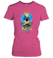 Load image into Gallery viewer, Marvel Black Panther King T�Challa Blue and Gold Women's T-Shirt
