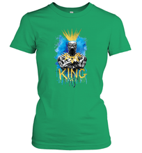 Load image into Gallery viewer, Marvel Black Panther King T�Challa Blue and Gold Women's T-Shirt
