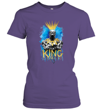Load image into Gallery viewer, Marvel Black Panther King T�Challa Blue and Gold Women's T-Shirt
