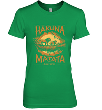 Load image into Gallery viewer, Disney The Lion King Live Action Hakuna Matata Sunset Poster Women's Premium T-Shirt
