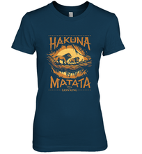 Load image into Gallery viewer, Disney The Lion King Live Action Hakuna Matata Sunset Poster Women's Premium T-Shirt

