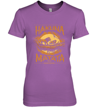 Load image into Gallery viewer, Disney The Lion King Live Action Hakuna Matata Sunset Poster Women's Premium T-Shirt
