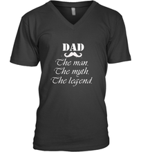 Load image into Gallery viewer, Dad the man the myth the legend Happy Father's day Men's V-Neck
