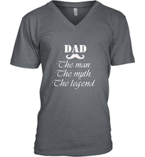Load image into Gallery viewer, Dad the man the myth the legend Happy Father's day Men's V-Neck

