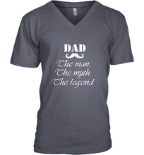 Load image into Gallery viewer, Dad the man the myth the legend Happy Father's day Men's V-Neck
