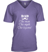 Load image into Gallery viewer, Dad the man the myth the legend Happy Father's day Men's V-Neck
