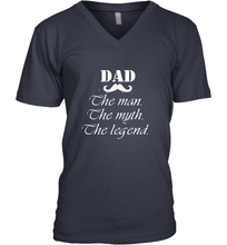 Load image into Gallery viewer, Dad the man the myth the legend Happy Father's day Men's V-Neck
