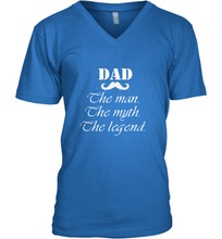 Load image into Gallery viewer, Dad the man the myth the legend Happy Father's day Men's V-Neck
