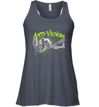 Load image into Gallery viewer, Marvel Anti Venom Green Splatter Web Swing Action Shot Women's Racerback Tank
