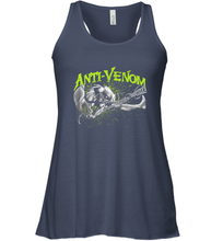 Load image into Gallery viewer, Marvel Anti Venom Green Splatter Web Swing Action Shot Women's Racerback Tank
