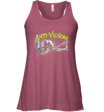 Load image into Gallery viewer, Marvel Anti Venom Green Splatter Web Swing Action Shot Women's Racerback Tank
