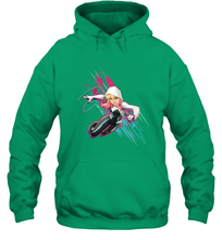 Load image into Gallery viewer, Marvel Rising Secret Warriors Ghost Spider Action Pose Hooded Sweatshirt
