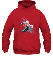 Load image into Gallery viewer, Marvel Rising Secret Warriors Ghost Spider Action Pose Hooded Sweatshirt
