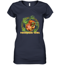Load image into Gallery viewer, Marvel Rising secret Warriors Squirrel Girl Symbol Fill Women's V-Neck T-Shirt
