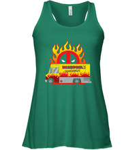Load image into Gallery viewer, Marvel Deadpool Chimichangas Food Truck Women's Racerback Tank
