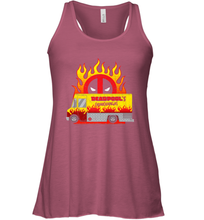 Load image into Gallery viewer, Marvel Deadpool Chimichangas Food Truck Women's Racerback Tank

