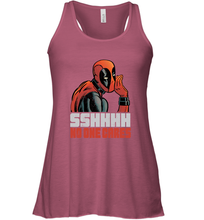 Load image into Gallery viewer, Marvel Deadpool SHHH No One Cares Whisper Women's Racerback Tank
