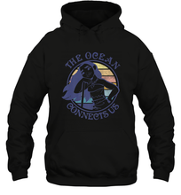 Load image into Gallery viewer, Disney Moana The Ocean Connects Us Sunset Hooded Sweatshirt
