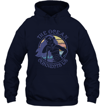 Load image into Gallery viewer, Disney Moana The Ocean Connects Us Sunset Hooded Sweatshirt

