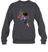 Load image into Gallery viewer, Marvel Rising Secret Warriors Miss America Action Pose Crewneck Sweatshirt
