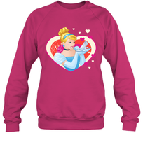 Load image into Gallery viewer, Disney Cinderella Valentine's Sparkle Hearts Crewneck Sweatshirt
