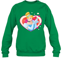 Load image into Gallery viewer, Disney Cinderella Valentine's Sparkle Hearts Crewneck Sweatshirt
