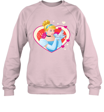 Load image into Gallery viewer, Disney Cinderella Valentine's Sparkle Hearts Crewneck Sweatshirt
