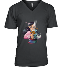 Load image into Gallery viewer, Disney Mulan Anime Half Girl Half Warrior Men's V-Neck
