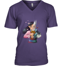 Load image into Gallery viewer, Disney Mulan Anime Half Girl Half Warrior Men's V-Neck
