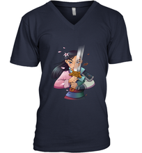 Load image into Gallery viewer, Disney Mulan Anime Half Girl Half Warrior Men's V-Neck
