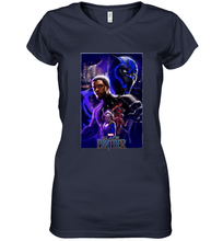 Load image into Gallery viewer, Marvel Black Panther Movie Wakanda Purple Poster Women's V-Neck T-Shirt
