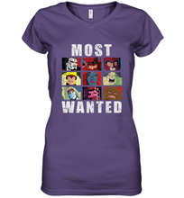 Load image into Gallery viewer, Marvel X Men Most Wanted Villains Retro Women's V-Neck T-Shirt
