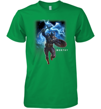 Load image into Gallery viewer, Marvel Avengers Endgame Captain America Worthy Action Pose Men's Premium T-Shirt
