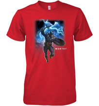 Load image into Gallery viewer, Marvel Avengers Endgame Captain America Worthy Action Pose Men's Premium T-Shirt
