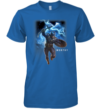 Load image into Gallery viewer, Marvel Avengers Endgame Captain America Worthy Action Pose Men's Premium T-Shirt
