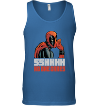 Load image into Gallery viewer, Marvel Deadpool SHHH No One Cares Whisper Men's Tank Top

