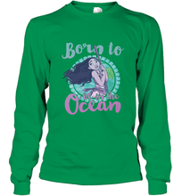 Load image into Gallery viewer, Disney Moana Born To Be In The Ocean Painted Long Sleeve T-Shirt
